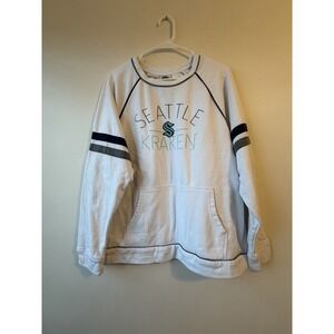 NHL Seattle Kraken Women's Pullover Sweatshirt White Size XL